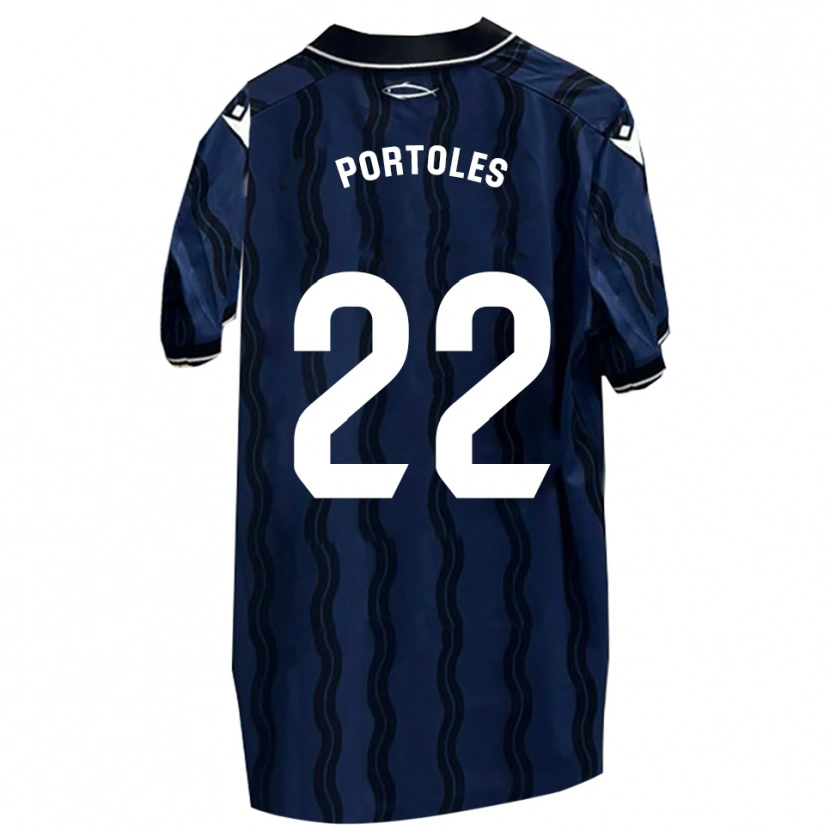 Danxen Homem Camisola Armengol Portoles #22 Azul Escuro Preto Alternativa 2025/26 Camisa Brasil