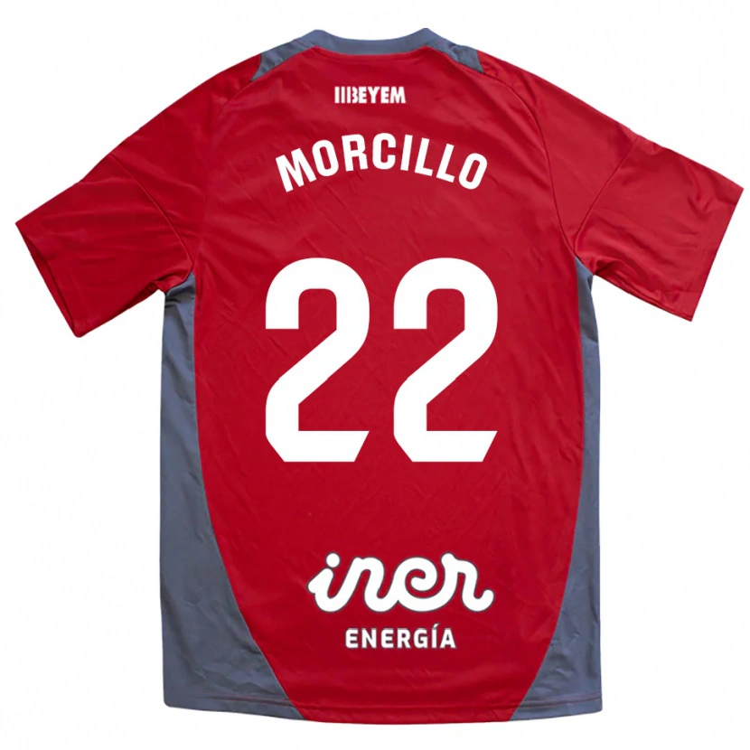 Danxen Homem Camisola Jon Morcillo #22 Vermelho Cinza Alternativa 2025/26 Camisa Brasil