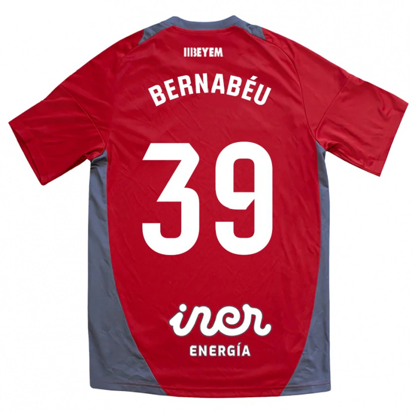 Danxen Homem Camisola Dani Bernabéu #39 Vermelho Cinza Alternativa 2025/26 Camisa Brasil