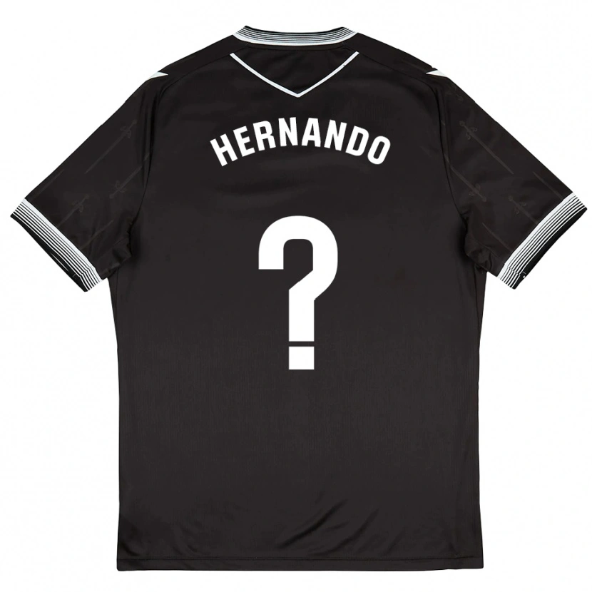 Danxen Homem Camisola Marcos Hernando #0 Preto Branco Alternativa 2025/26 Camisa Brasil