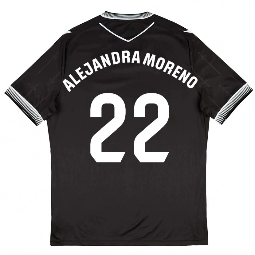 Danxen Homem Camisola Alejandra Moreno #22 Preto Branco Alternativa 2025/26 Camisa Brasil