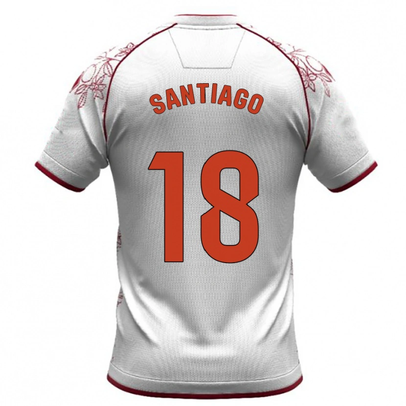Danxen Homem Camisola Pablo Santiago #18 Branco Borgonha Alternativa 2025/26 Camisa Brasil