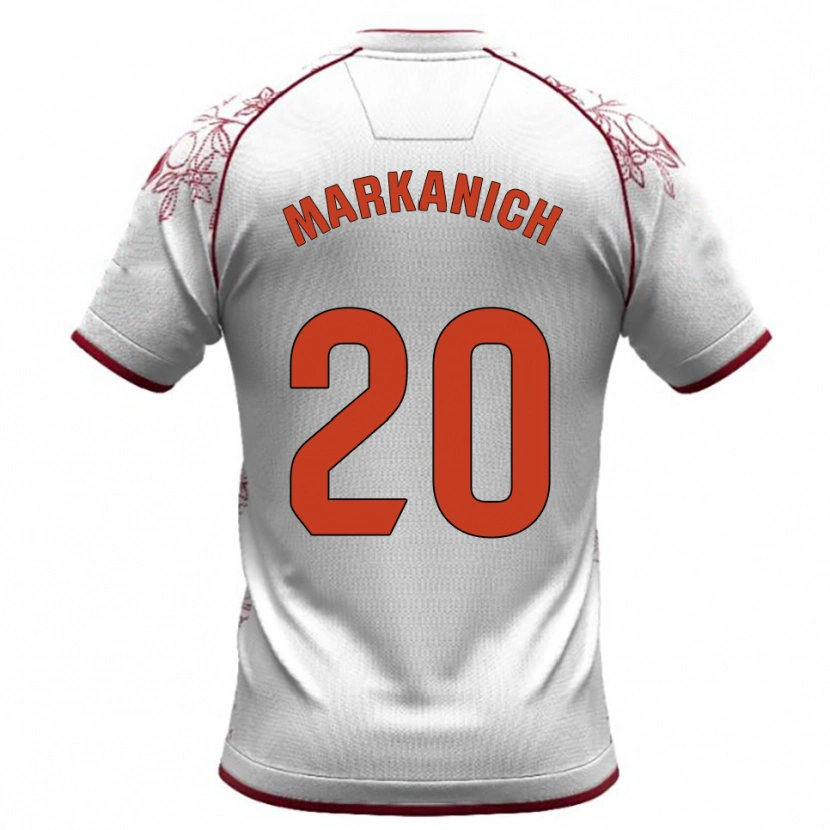 Danxen Homem Camisola Nick Markanich #20 Branco Borgonha Alternativa 2025/26 Camisa Brasil