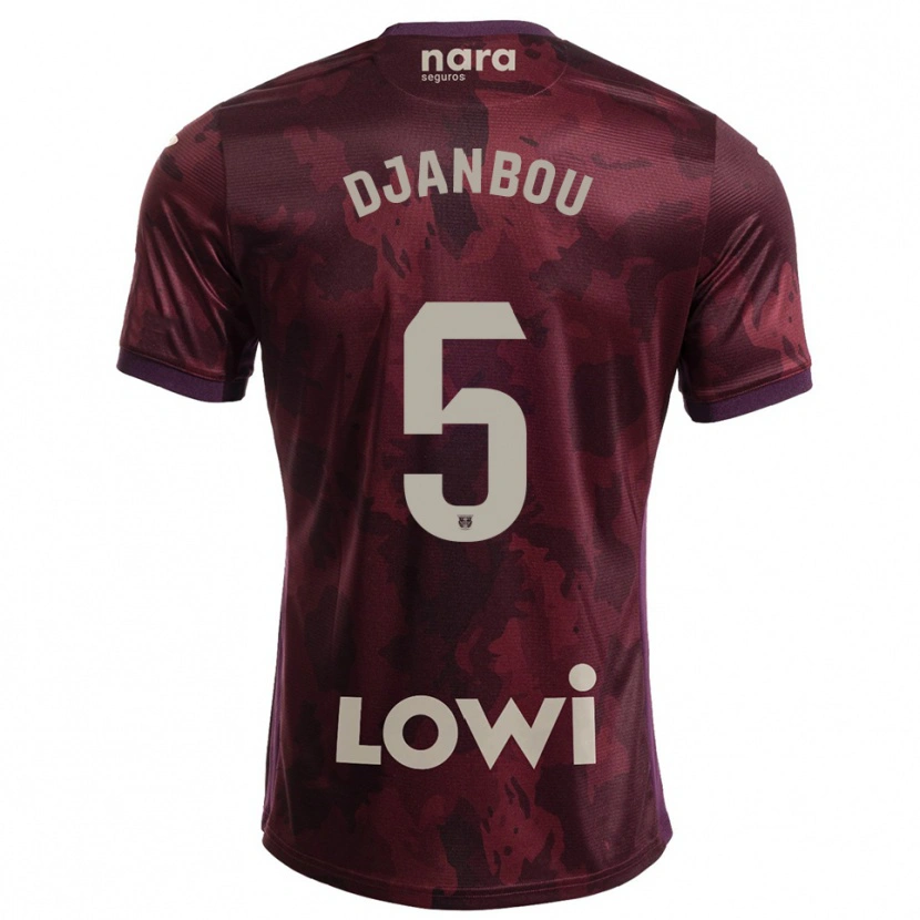 Danxen Homem Camisola Sekou Djanbou #5 Borgonha Branco Alternativa 2025/26 Camisa Brasil