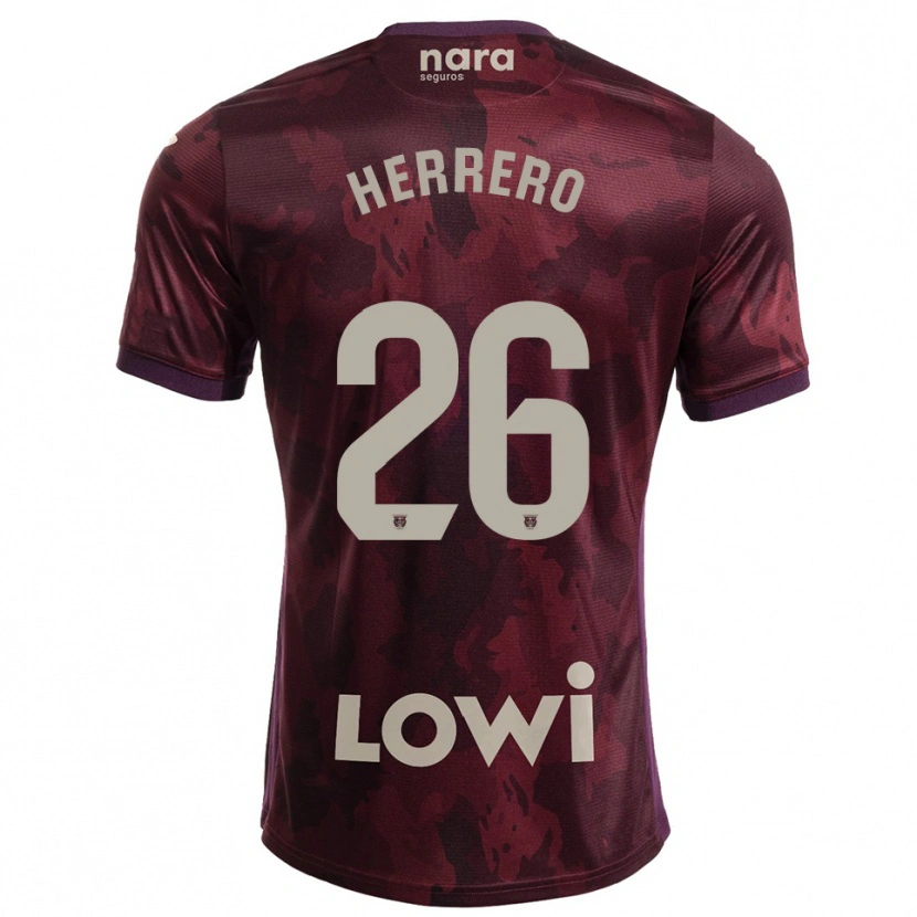 Danxen Homem Camisola Jorge Herrero #26 Borgonha Branco Alternativa 2025/26 Camisa Brasil