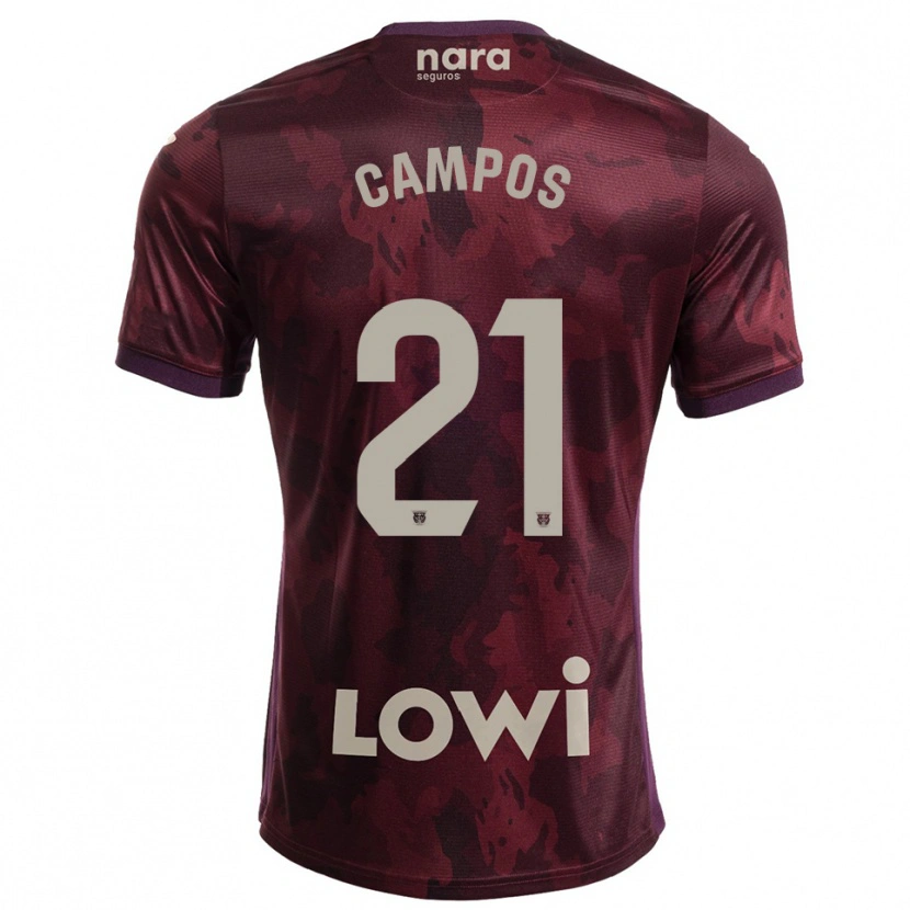 Danxen Homem Camisola Andrés Campos #21 Borgonha Branco Alternativa 2025/26 Camisa Brasil
