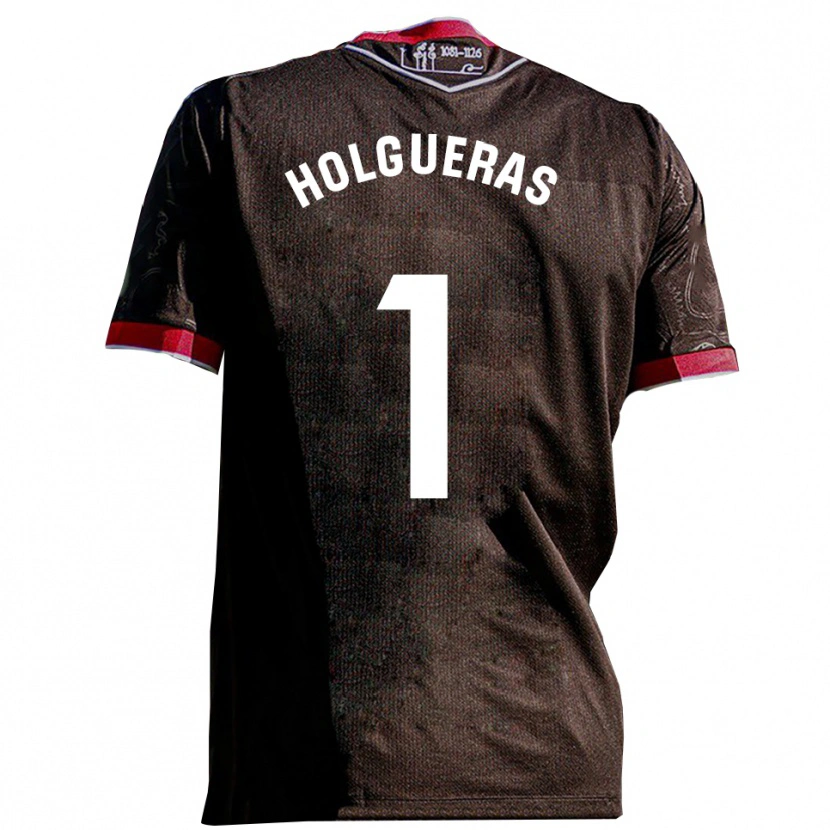 Danxen Homem Camisola Javi Holgueras #1 Preto Vermelho Alternativa 2025/26 Camisa Brasil