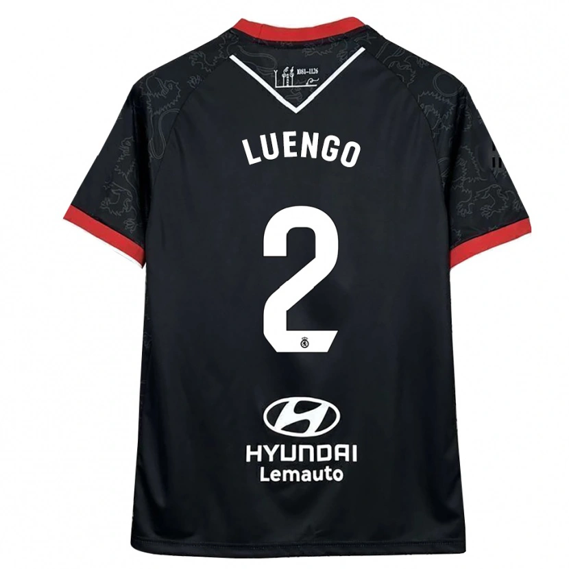Danxen Homem Camisola Carlos Luengo #2 Preto Vermelho Alternativa 2025/26 Camisa Brasil