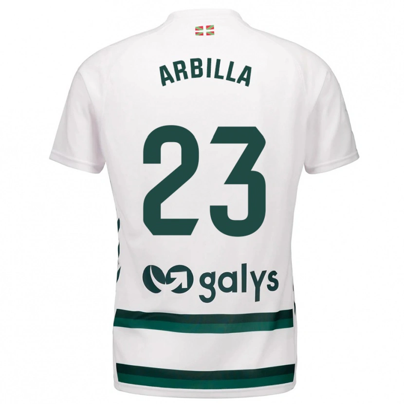 Danxen Homem Camisola Anaitz Arbilla #23 Branco Verde Alternativa 2025/26 Camisa Brasil