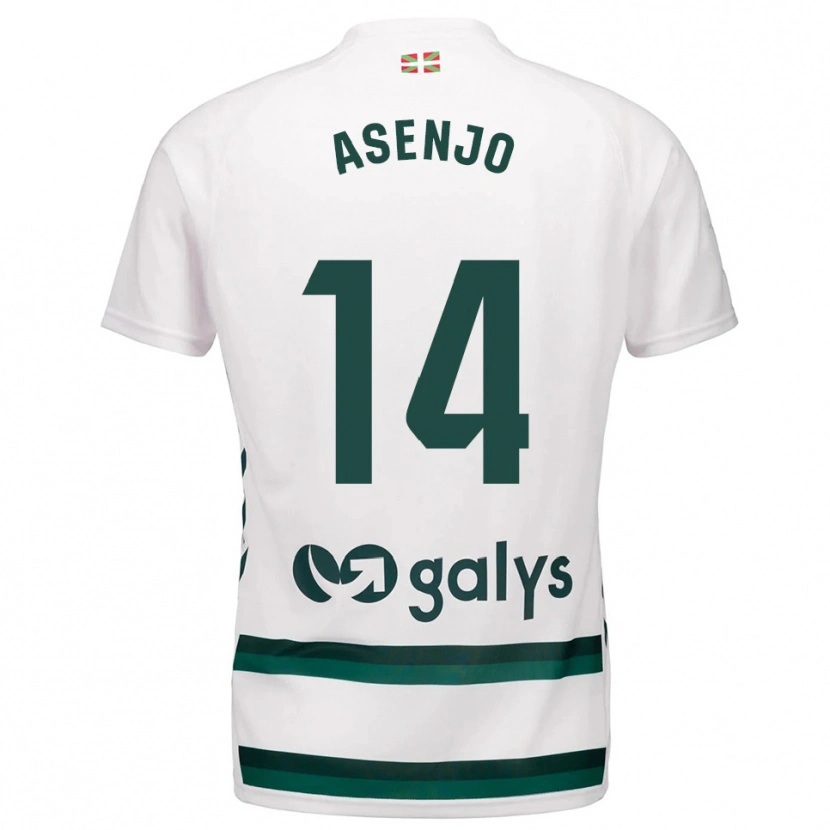 Danxen Homem Camisola Ibai Asenjo #14 Branco Verde Alternativa 2025/26 Camisa Brasil