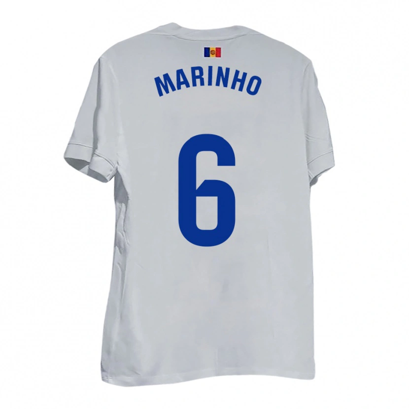 Danxen Homem Camisola Tozé Marinho #6 Branco Azul Amarelo Alternativa 2025/26 Camisa Brasil