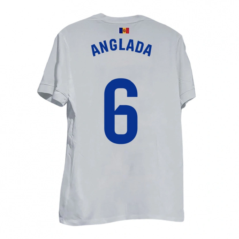 Danxen Homem Camisola Manel Anglada #6 Branco Azul Amarelo Alternativa 2025/26 Camisa Brasil