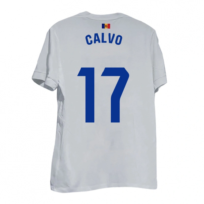 Danxen Homem Camisola Álex Calvo #17 Branco Azul Amarelo Alternativa 2025/26 Camisa Brasil