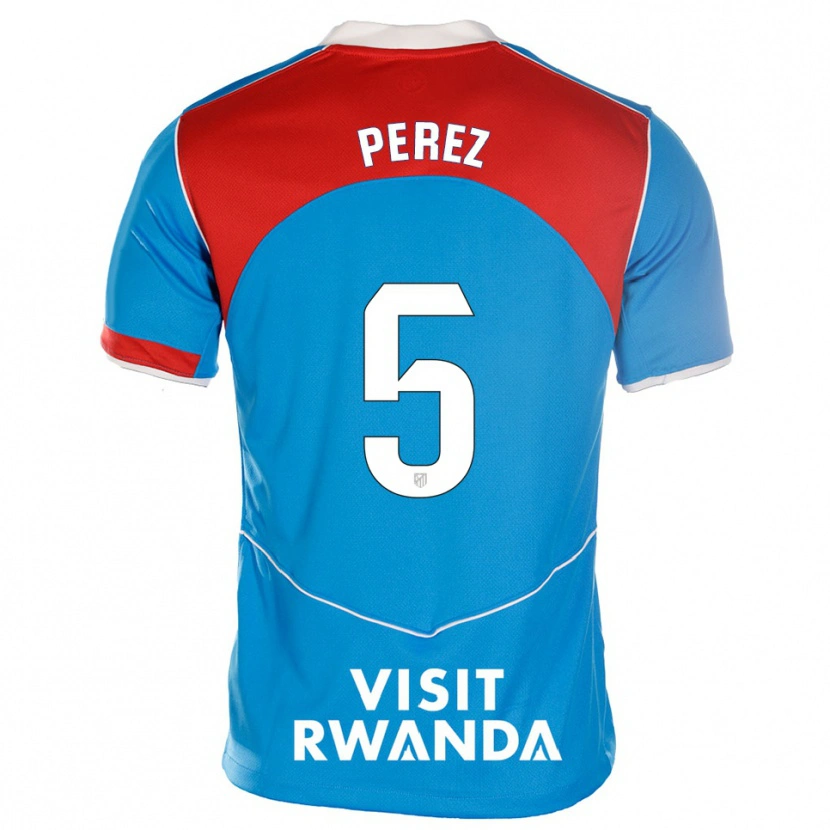 Danxen Homem Camisola Xènia Pérez #5 Azul Branco Terceiro 2025/26 Camisa Brasil