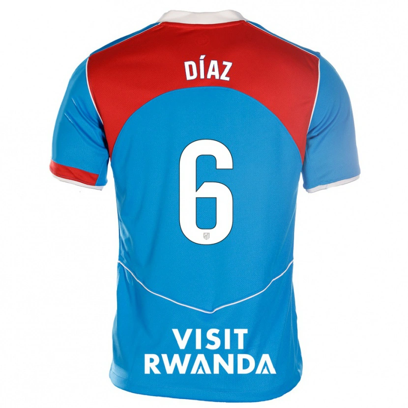 Danxen Homem Camisola Javier Díaz #6 Azul Branco Terceiro 2025/26 Camisa Brasil