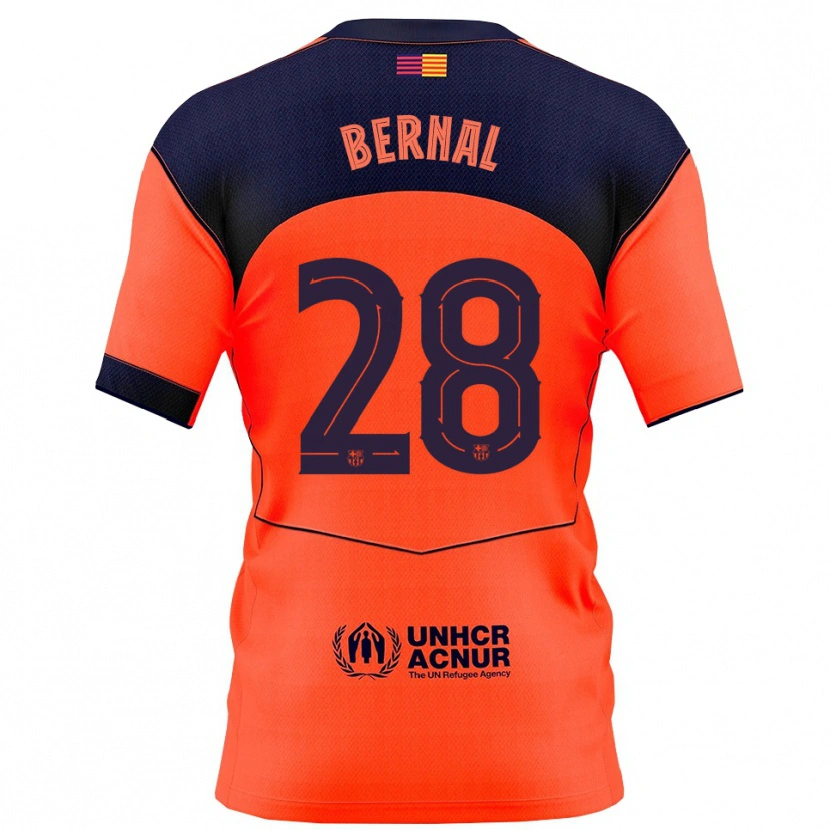 Danxen Homem Camisola Marc Bernal #28 Laranja Marinho Terceiro 2025/26 Camisa Brasil
