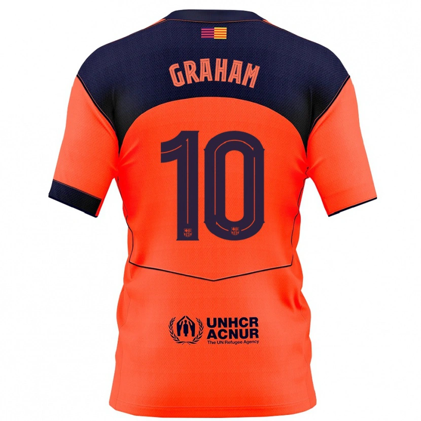 Danxen Homem Camisola Caroline Graham Hansen #10 Laranja Marinho Terceiro 2025/26 Camisa Brasil