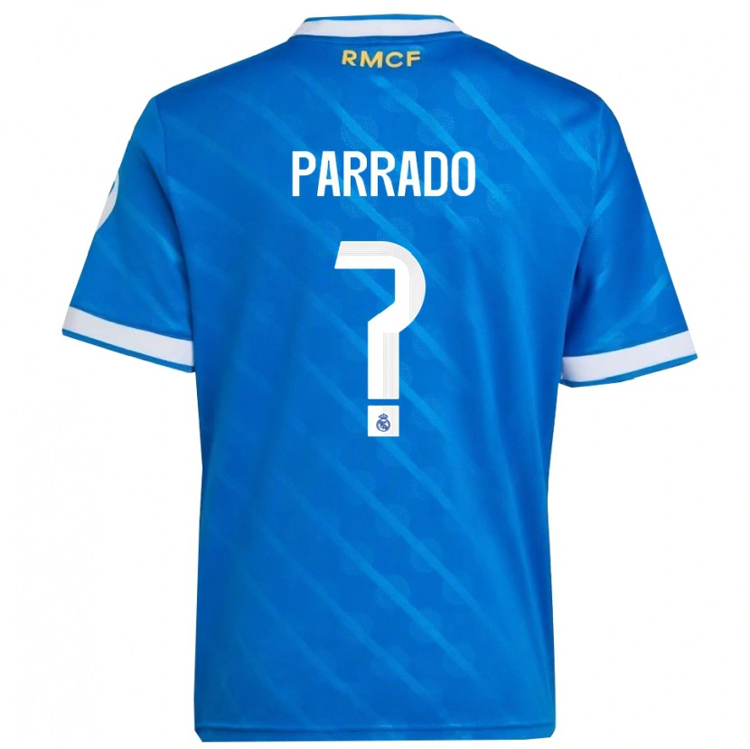 Danxen Homem Camisola Diego Parrado #0 Azul Branco Terceiro 2025/26 Camisa Brasil
