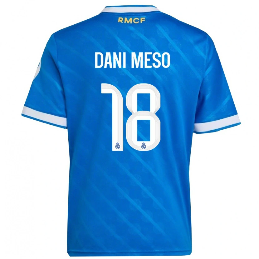 Danxen Homem Camisola Dani Meso #18 Azul Branco Terceiro 2025/26 Camisa Brasil