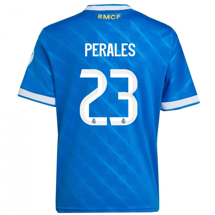 Danxen Homem Camisola Miguel Perales #23 Azul Branco Terceiro 2025/26 Camisa Brasil