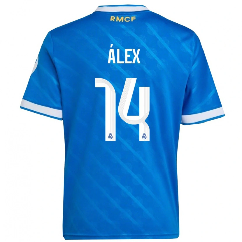 Danxen Homem Camisola Álex Pérez #14 Azul Branco Terceiro 2025/26 Camisa Brasil