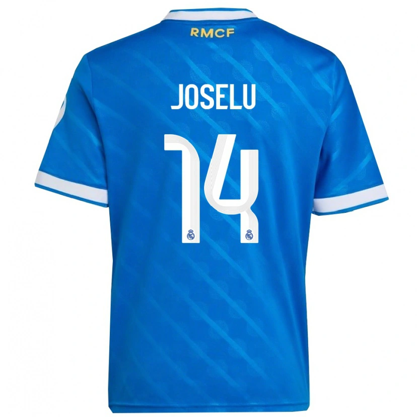 Danxen Homem Camisola Joselu #14 Azul Branco Terceiro 2025/26 Camisa Brasil