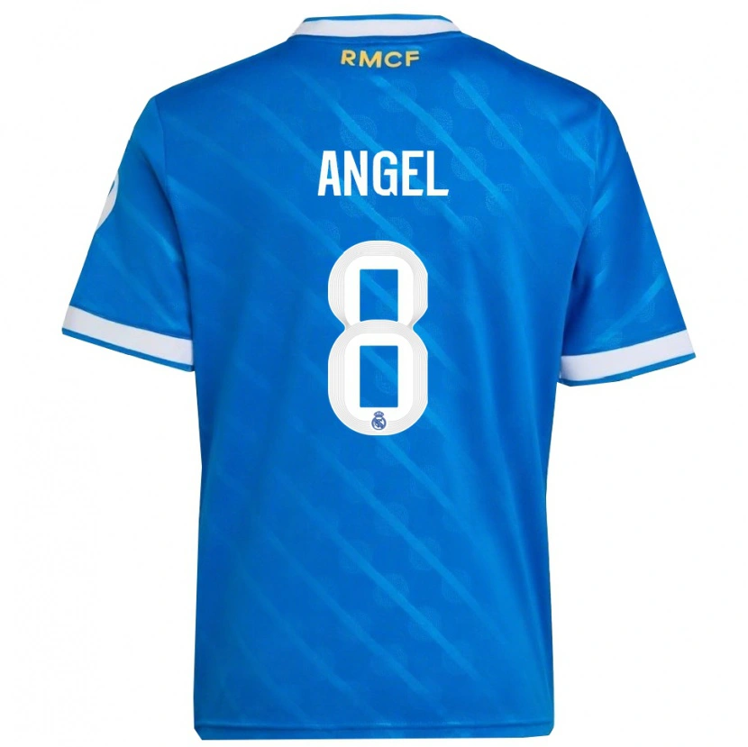 Danxen Homem Camisola Manuel Ángel #8 Azul Branco Terceiro 2025/26 Camisa Brasil