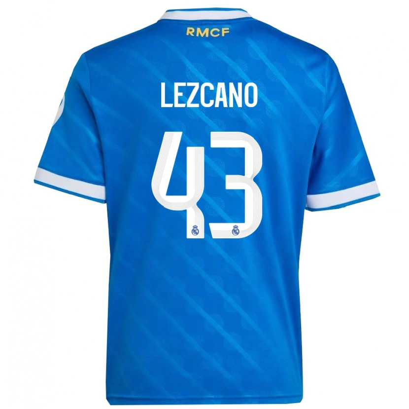 Danxen Homem Camisola Álvaro Lezcano #43 Azul Branco Terceiro 2025/26 Camisa Brasil