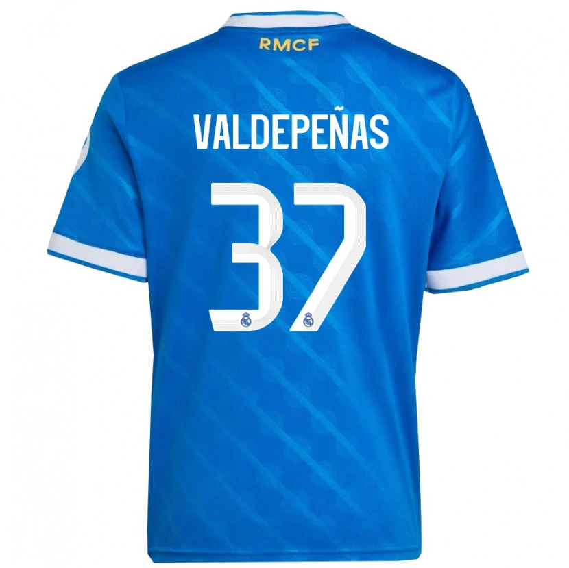Danxen Homem Camisola Víctor Valdepeñas #37 Azul Branco Terceiro 2025/26 Camisa Brasil