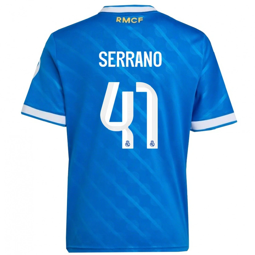 Danxen Homem Camisola Manu Serrano #41 Azul Branco Terceiro 2025/26 Camisa Brasil