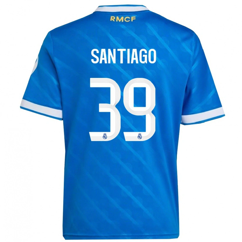 Danxen Homem Camisola Aimar Santiago #39 Azul Branco Terceiro 2025/26 Camisa Brasil