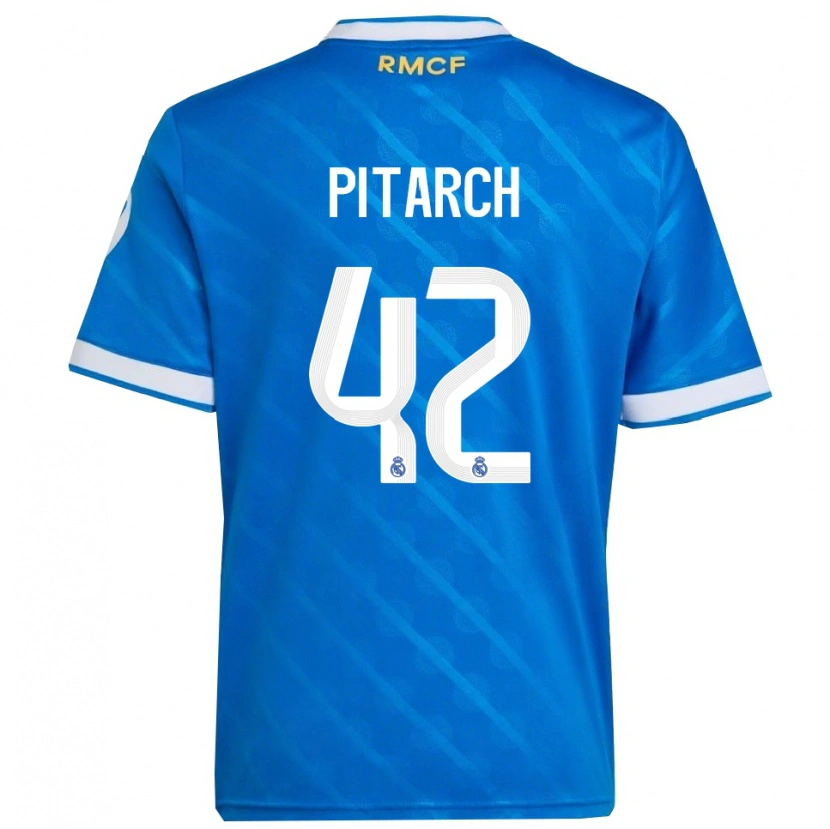 Danxen Homem Camisola Thiago Pitarch #42 Azul Branco Terceiro 2025/26 Camisa Brasil