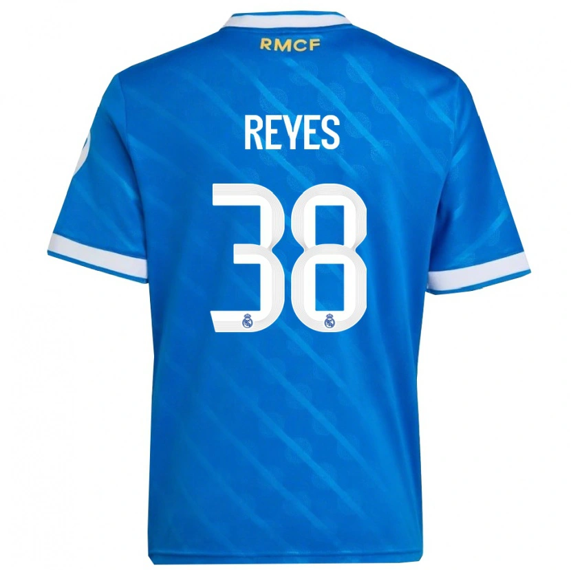Danxen Homem Camisola José Reyes #38 Azul Branco Terceiro 2025/26 Camisa Brasil
