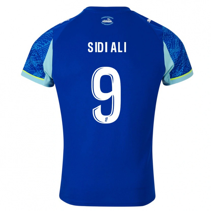 Danxen Homem Camisola Sofiane Sidi Ali #9 Azul Celeste Branco Terceiro 2025/26 Camisa Brasil