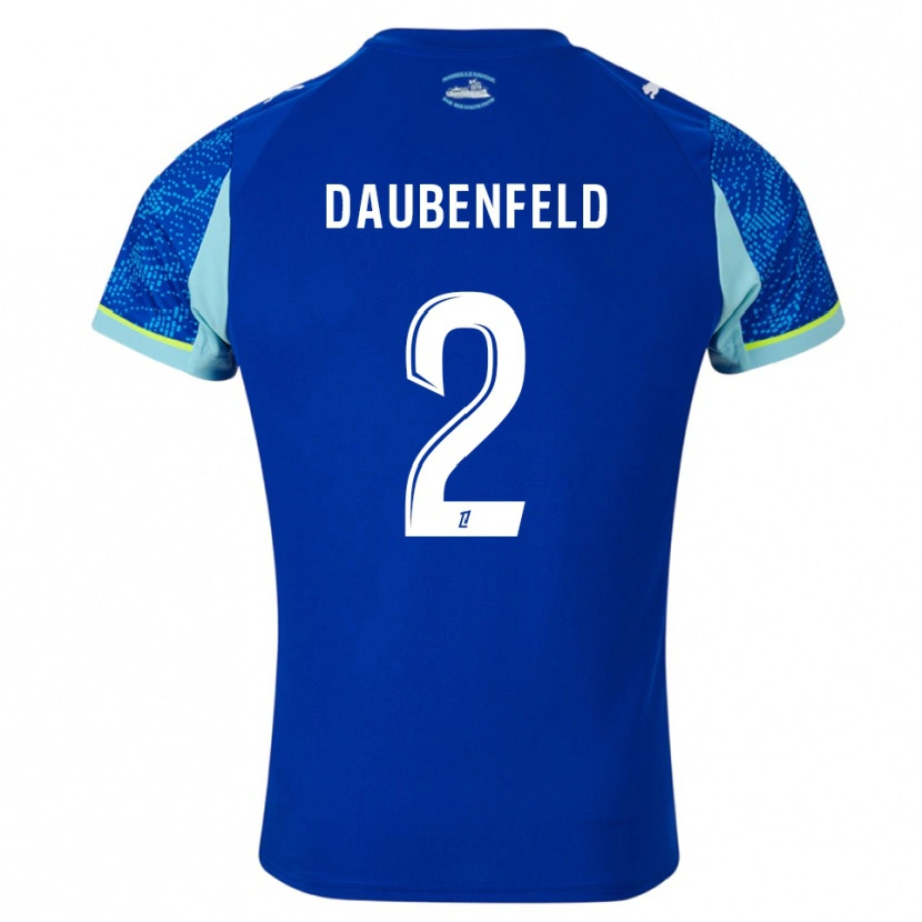 Danxen Homem Camisola Lucas Daubenfeld #2 Azul Celeste Branco Terceiro 2025/26 Camisa Brasil