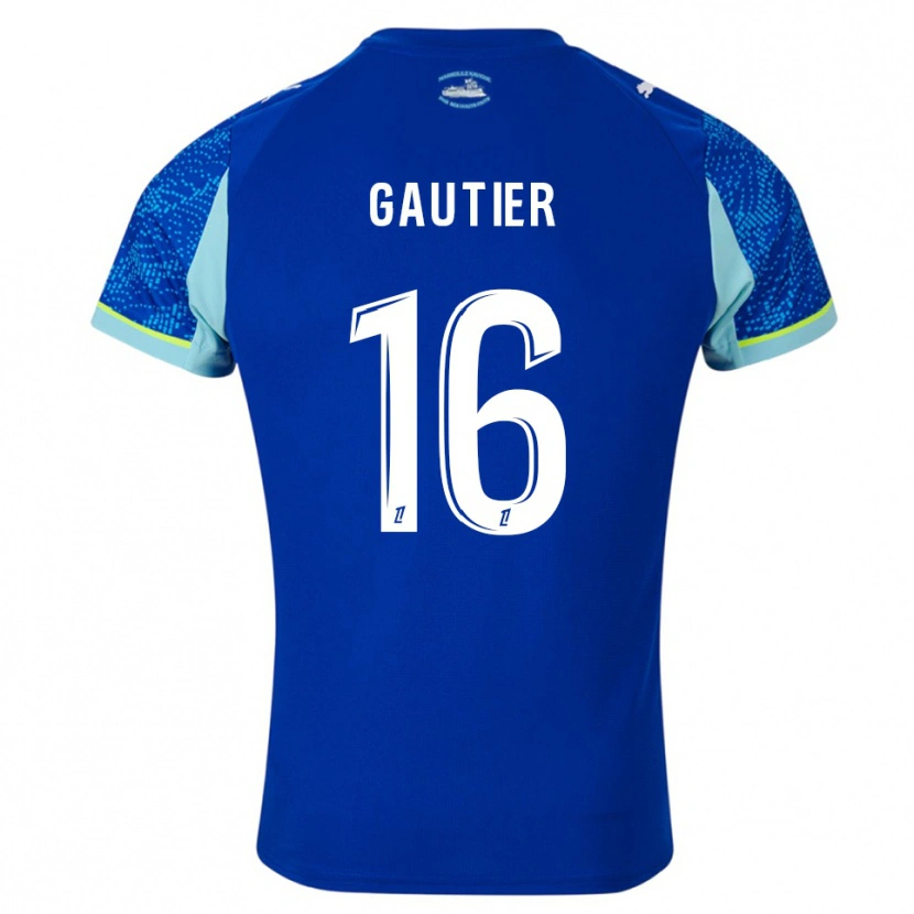 Danxen Homem Camisola Elisa Gautier #16 Azul Celeste Branco Terceiro 2025/26 Camisa Brasil