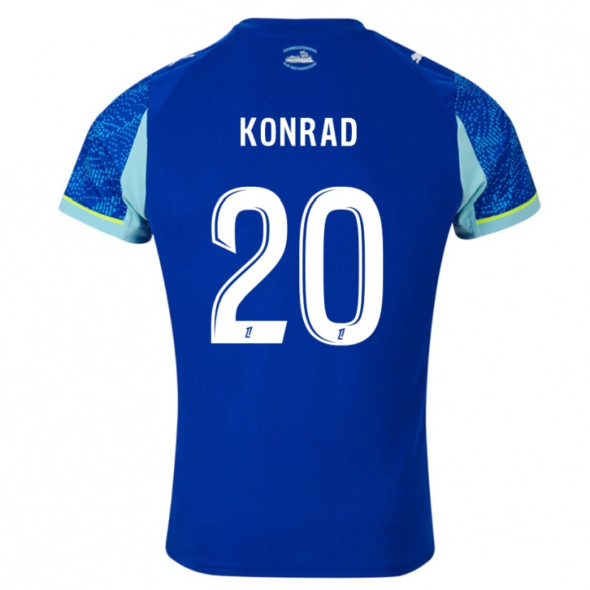 Danxen Homem Camisola Konrad De La Fuente #20 Azul Celeste Branco Terceiro 2025/26 Camisa Brasil