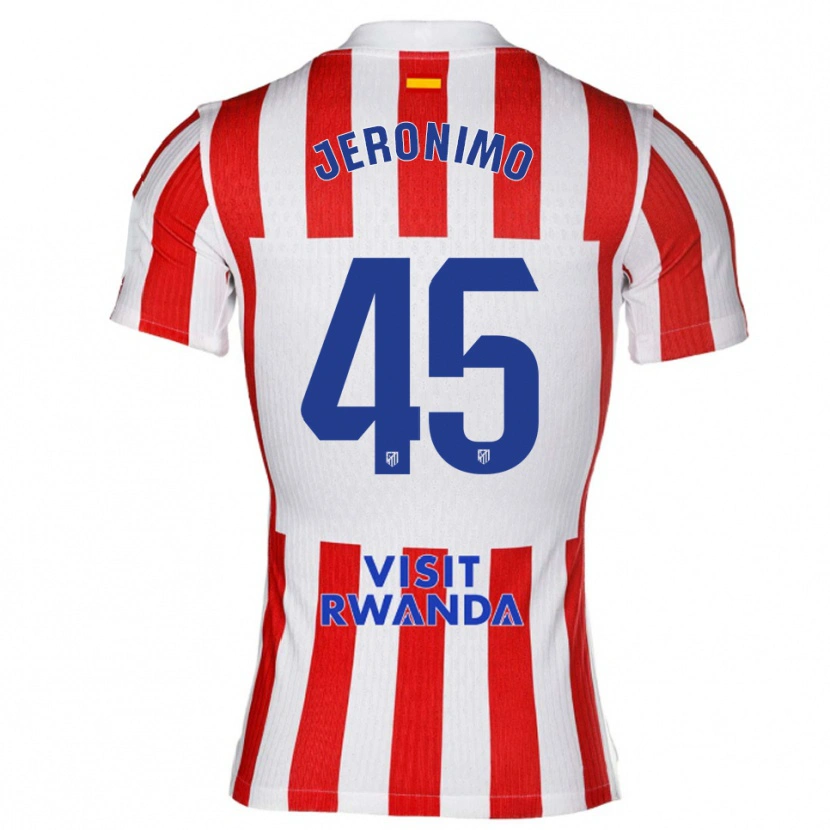 Danxen Mulher Camisola Isaiah Jeronimo #45 Vermelho Branco Principal 2025/26 Camisa Brasil