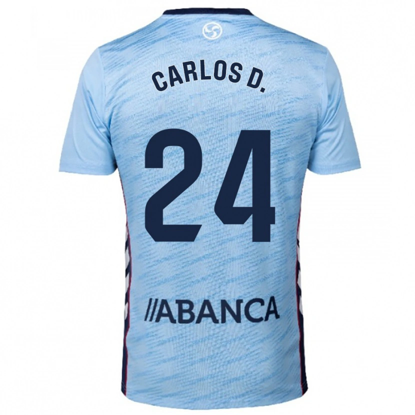 Danxen Mulher Camisola Carlos Domínguez #24 Azul Celeste Vermelho Principal 2025/26 Camisa Brasil