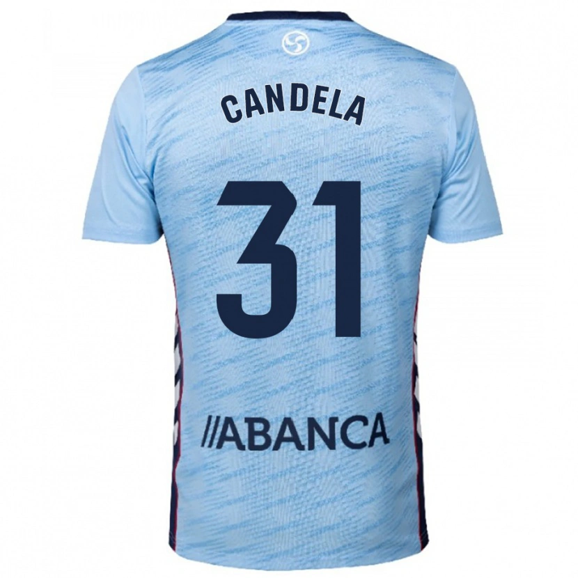 Danxen Mulher Camisola Candela Rodríguez #31 Azul Celeste Vermelho Principal 2025/26 Camisa Brasil