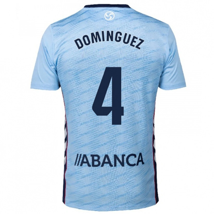 Danxen Mulher Camisola Javi Domínguez #4 Azul Celeste Vermelho Principal 2025/26 Camisa Brasil