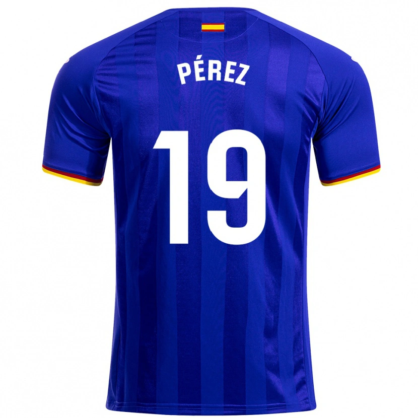 Danxen Mulher Camisola Joselu Pérez #19 Azul Vermelho Amarelo Principal 2025/26 Camisa Brasil