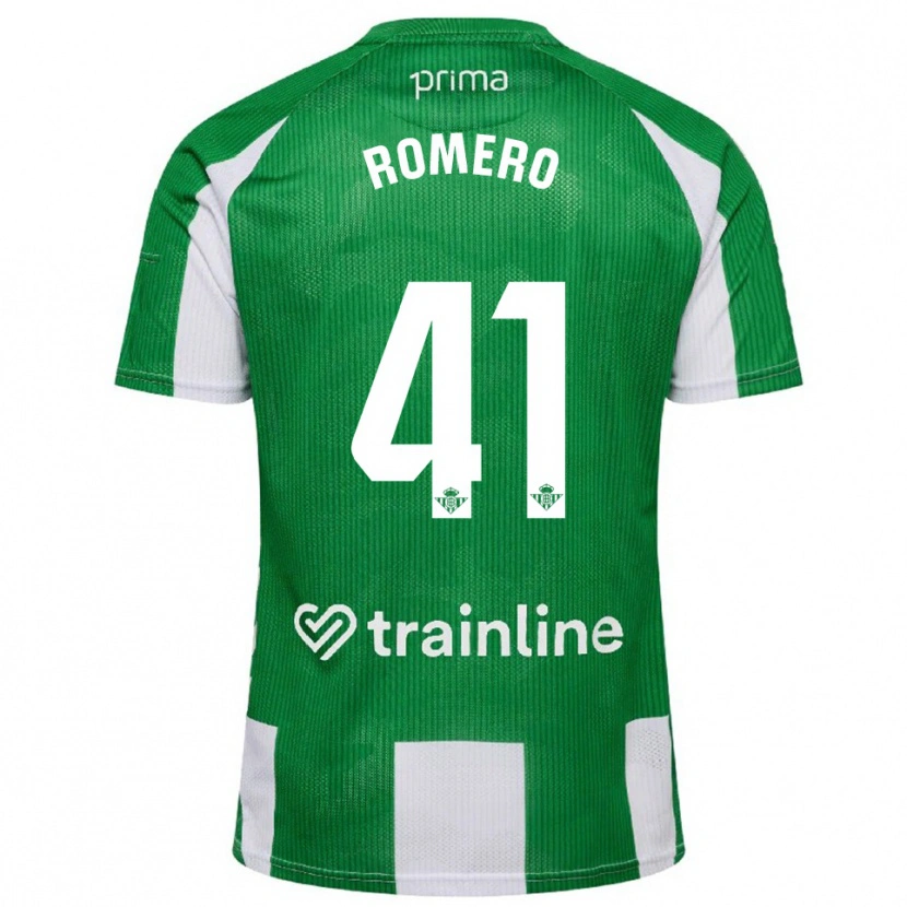 Danxen Mulher Camisola José Romero #41 Verde Branco Principal 2025/26 Camisa Brasil
