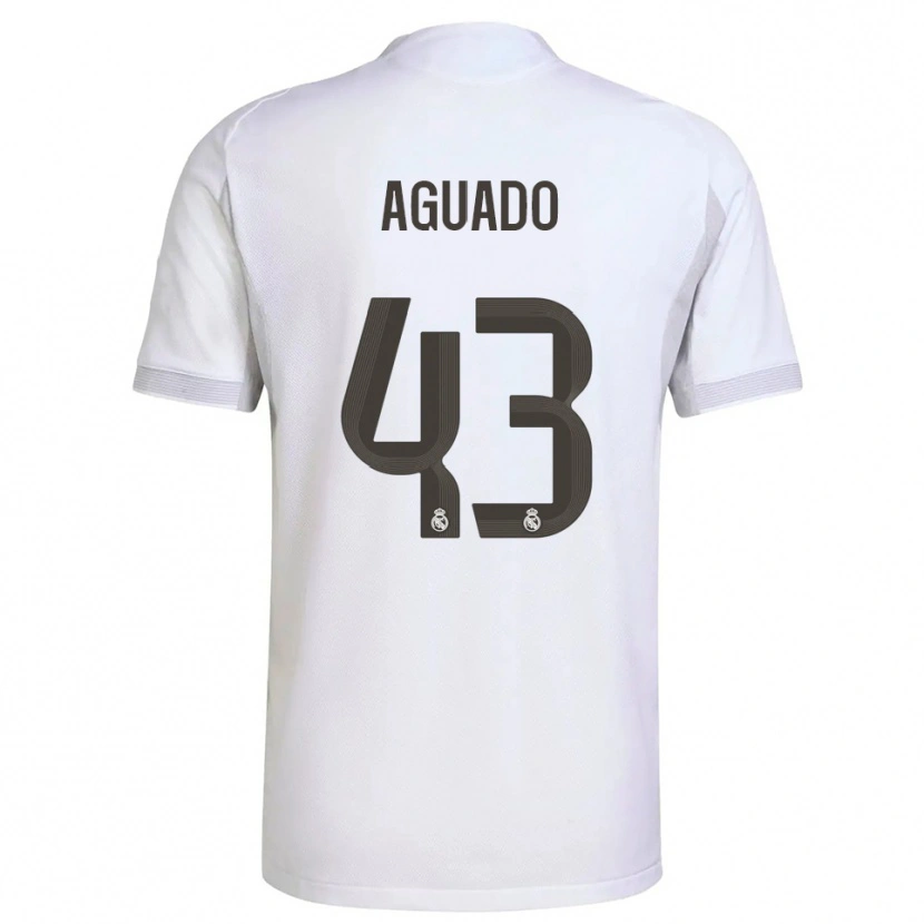 Danxen Mulher Camisola Diego Aguado #43 Branco Amarelo Principal 2025/26 Camisa Brasil