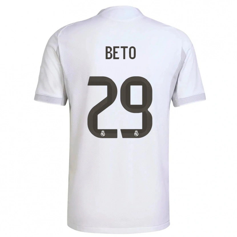Danxen Mulher Camisola Beto Martínez #29 Branco Amarelo Principal 2025/26 Camisa Brasil
