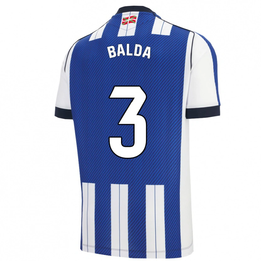Danxen Mulher Camisola Jon Balda #3 Azul Branco Principal 2025/26 Camisa Brasil