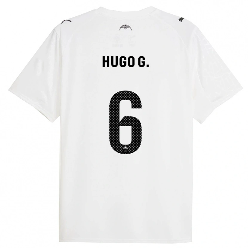 Danxen Mulher Camisola Hugo Guillamón #6 Branco Preto Principal 2025/26 Camisa Brasil