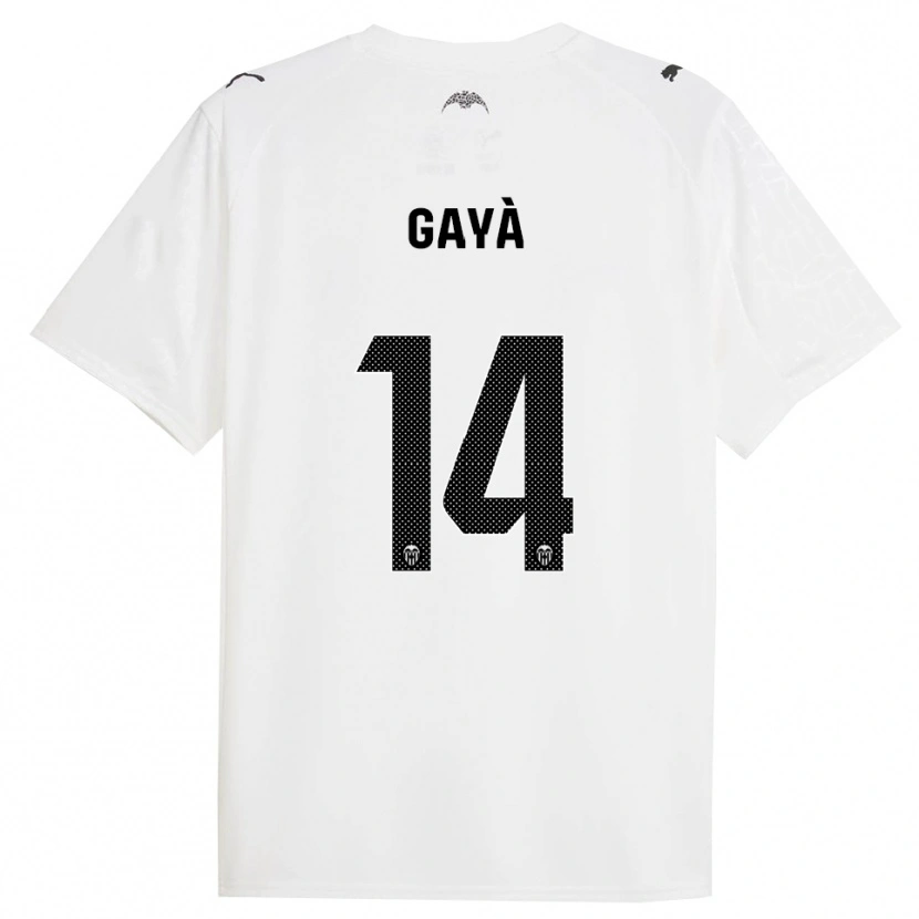 Danxen Mulher Camisola José Gayà #14 Branco Preto Principal 2025/26 Camisa Brasil