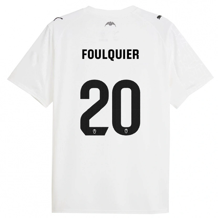 Danxen Mulher Camisola Dimitri Foulquier #20 Branco Preto Principal 2025/26 Camisa Brasil