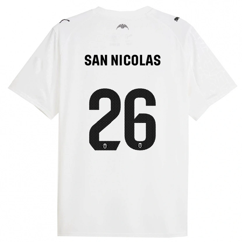 Danxen Mulher Camisola Olga San Nicolas #26 Branco Preto Principal 2025/26 Camisa Brasil